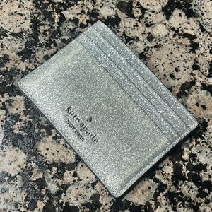 Kate Spade Silver Glitter Card Holder